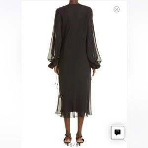 KHAITE The Rami Dress In black -Chiffon and Silk size 4